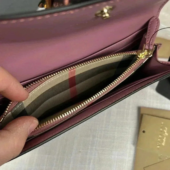 NWT Authentic Burberry Dusty Pink Hamilton Soft Grain Leather Wallet Bi-fold - Picture 10 of 16